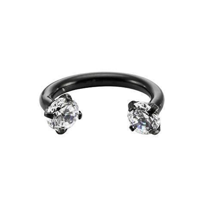 1PC Stainless Steel Fashion Crystal CZ Hoop