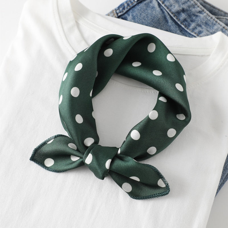 Square Silk Scarf Women Fashion Print Small Neck Scarfs.