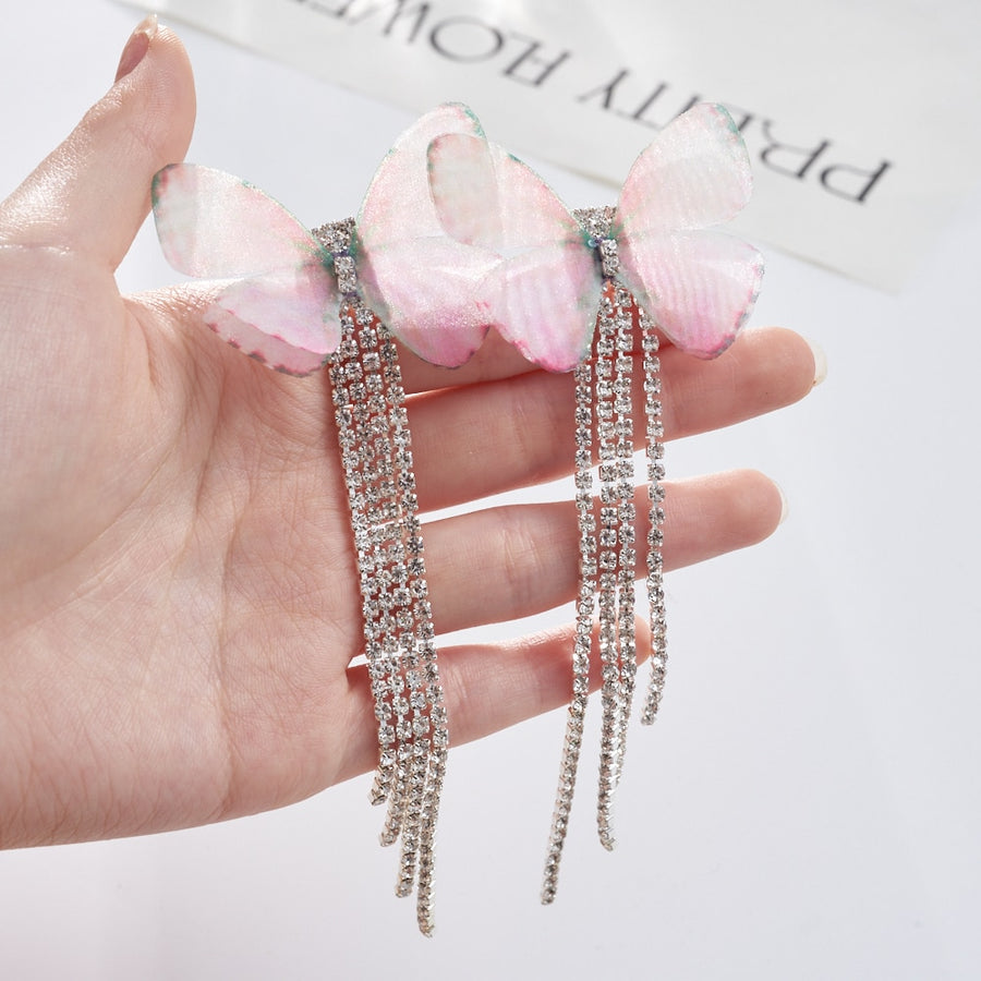 New Luxury Rhinestone Crystal Long Tassel Earrings for Women