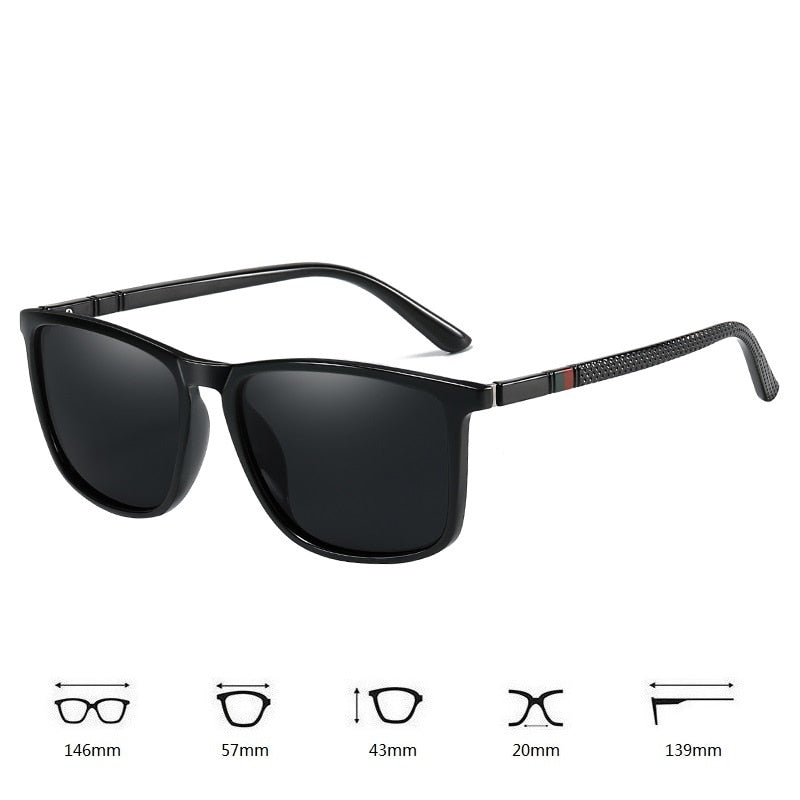 Luxury Square Vintage Polarized Sunglasses For Men & Women
