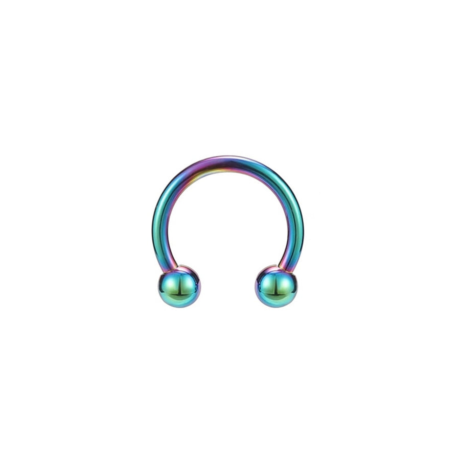 1PC Stainless Steel Fashion Crystal CZ Hoop