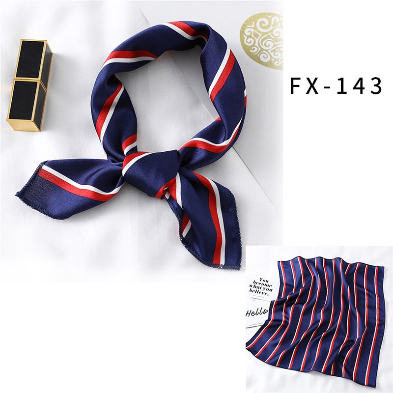 Square Silk Scarf Women Fashion Print Small Neck Scarfs.