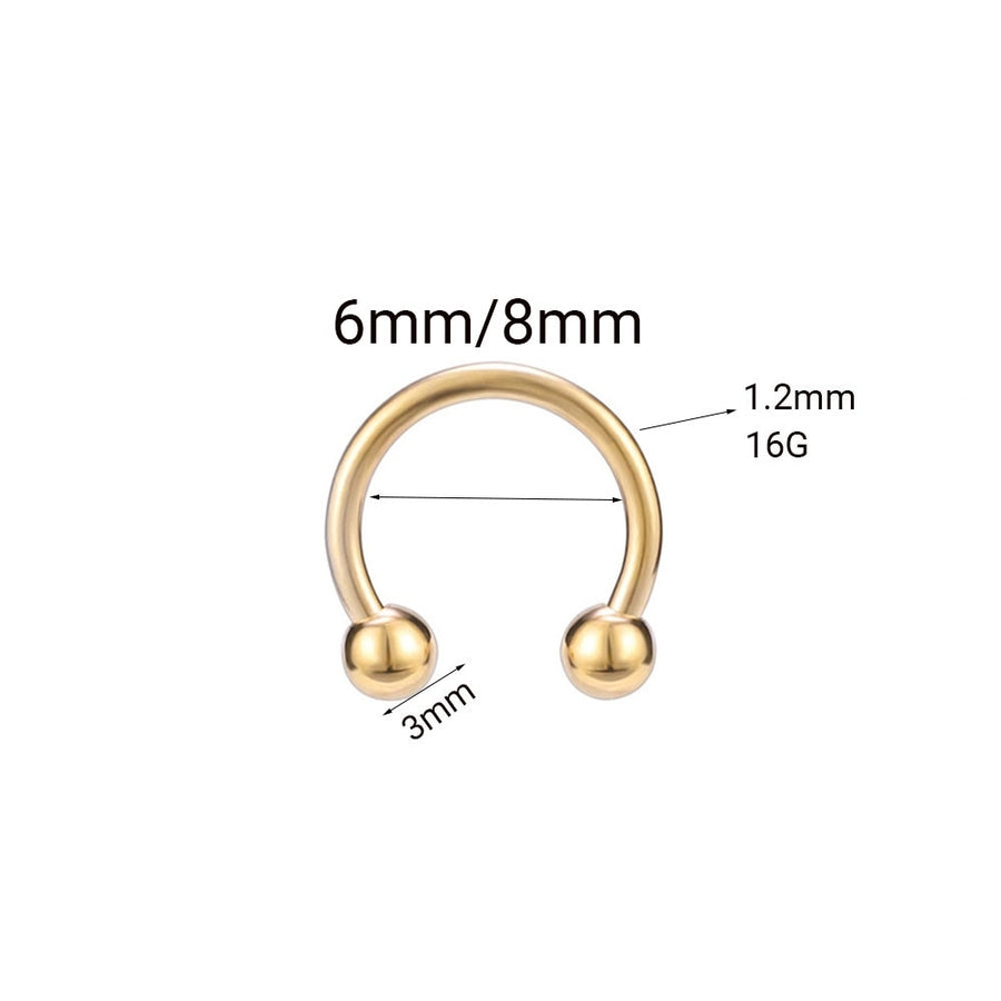 1PC Stainless Steel Fashion Crystal CZ Hoop