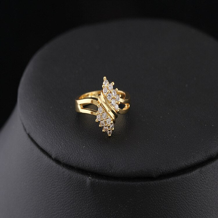 14K Gold Diamond Rings for Women Bohemia jewelry