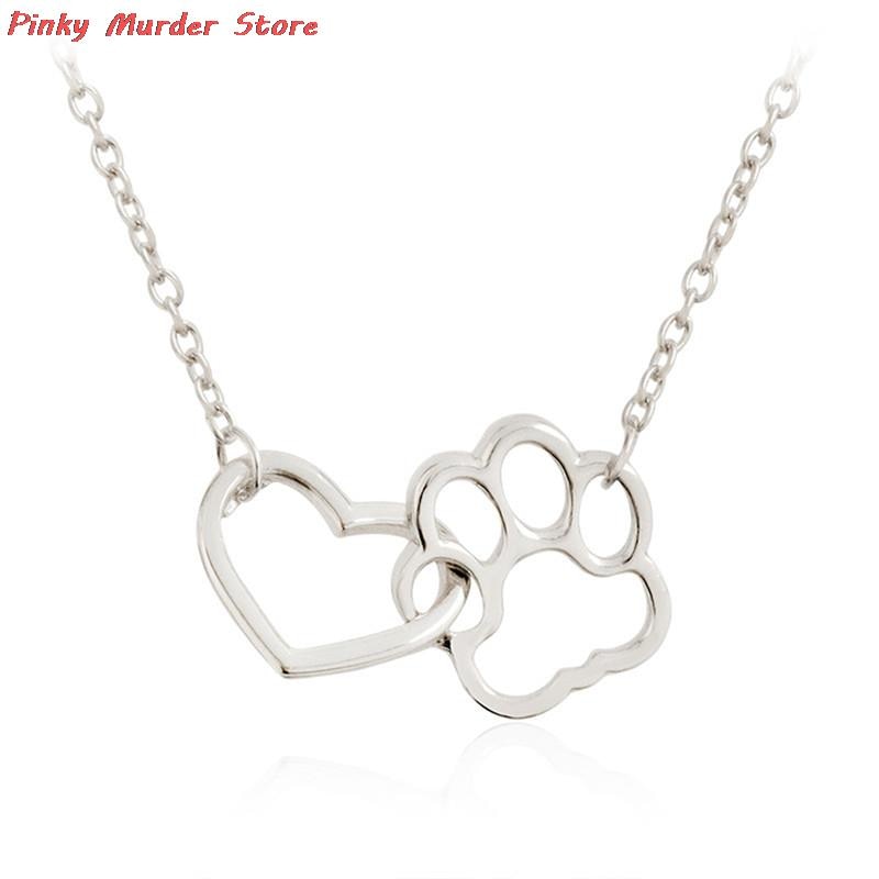 Women Chokers Necklace Tassut Cat And Dog Paw Print