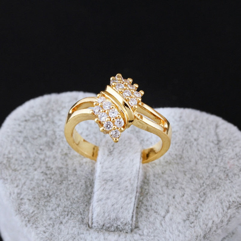 14K Gold Diamond Rings for Women Bohemia jewelry